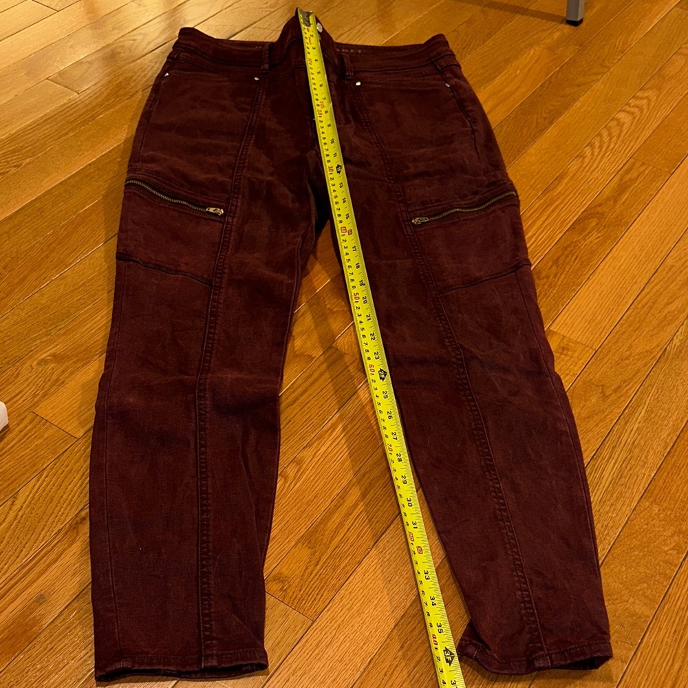 WHBM Cargo Pants in Burgundy